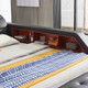 Grey Leather Upholstered Queen Storage Bed