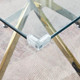 Clear Black Glass Top Dining Table