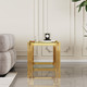 Black Gold Tempered Glass End Table