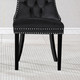 Grey Velvet Upholstered Dining Chair Set of 2
