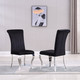 Gold White Premium PU Upholstered Dining Chair Set of 2