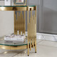 Clear Gold Tempered Glass End Table
