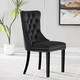 Orange and Black Velvet Upholstered Dining Chair Set of 2