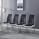 White PU Upholstered Dining Chair Set of 4