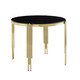 Clear Gold Glass Top Dining Table