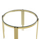 Clear Gold Glass Top Dining Table