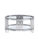 Clear Silver Premium Tempered Glass Coffee Table