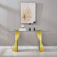 Gold Tempered Glass Console Table