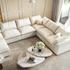 Linen Blend Ottoman Modular Sofa Section