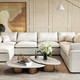 Linen Blend Wedge Modular Sofa Section