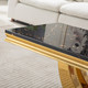 White Gold Genuine Marble Coffee Table