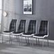 Black PU Upholstered Dining Chair Set of 4