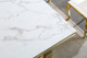 Gold Genuine Marble Dining Table with Stainless Steel Frame