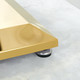 Clear Gold Tempered Glass Console Table