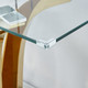Clear Gold Tempered Glass Console Table