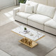 White Silver Genuine Marble Coffee Table