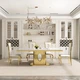 Stone-Look MDF Rectangular Dining Table