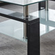 Black Tempered Glass Coffee Table with MDF Construction