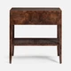 Amara 30-Inch Nightstand - Brown Stained Poplar Burl and Cane