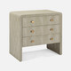 Harlow 30-Inch Nightstand - Sand Realistic Faux Shagreen