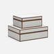 Cooper 29-Piece Box Set - Blanc Realistic Faux Shagreen and Walnut Veneer - Set Of
