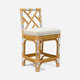 Bessette Counter Stool - Unbleached Natural Rattan and Clear Acrylic - Natural Muslin