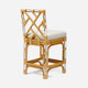 Bessette Counter Stool - Unbleached Natural Rattan and Clear Acrylic - Natural Muslin