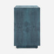 Pierce 30-Inch Nightstand - Slate Blue Faux Crocodile and Polished Gold Brass