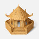 Bardot Decorative Pagoda - Light Honey Rattan - Small