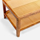 Amara 60-Inch Coffee Table - Dark Stained Poplar Burl and Natural Cane (60 x 24 x 18 Inches)