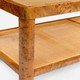 Amara 60-Inch Coffee Table - Dark Stained Poplar Burl and Natural Cane (60 x 24 x 18 Inches)