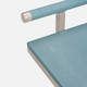Ellery 13-Inch Powder Blue and Texturized Silver Realistic Faux Shagreen and Steel Accent Table