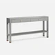 Jarin 60-Inch Light Gray Faux Belgian Linen Console Table (60 x 12 x 31 Inches)