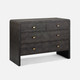 Harlow 48-Inch Dresser - Dark Mushroom Realistic Faux Shagreen
