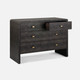 Harlow 48-Inch Dresser - Dark Mushroom Realistic Faux Shagreen