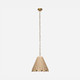 Susannah 1-Light Pendant Light Light - Light Natural Rattan and Antiqued Gold Metal