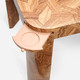 Brigitte Game Table - Natural Brown Wood Stone
