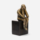Matson Decorative Object - Antiqued Brass Cast Aluminum and Antiqued Black Cast Iron