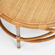 Bessette 36-Inch Coffee Table - Unbleached Natural Rattan and Clear Acrylic