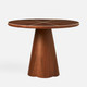 Novak 42-Inch Entry Table - Teak Gloss Veneer and Faux Bone
