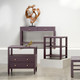 Jarin 48-Inch Aubergine Faux Belgian Linen Console Table (48 x 12 x 31 Inches)
