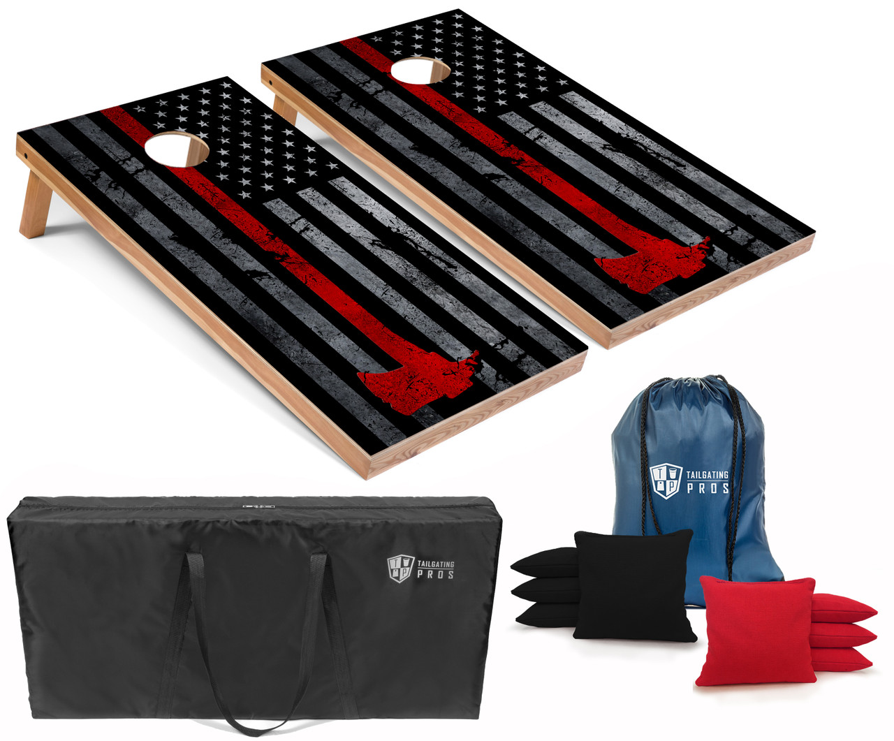 4'x2' Fireman's Flag Cornhole Boards - Tailgating Pros