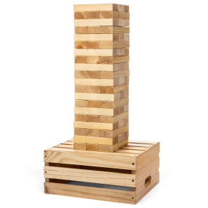 Giant Toppling Timbers with Wooden Carrying Crate Giant Toppling Timbers with Wooden Carrying Crate