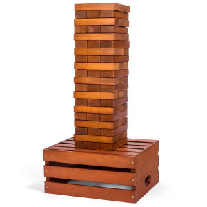 Stained Giant Toppling Timbers with Wooden Carrying Crate Stained Giant Toppling Timbers with Wooden Carrying Crate