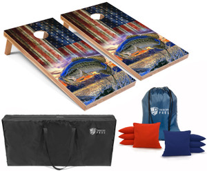 4'x2' Patriotic Fish Cornhole Boards 4'x2' Patriotic Fish Cornhole Boards