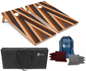 4'x2' Multi Tone Wooden Chevron Cornhole Boards 4'x2' Multi Tone Wooden Chevron Cornhole Boards