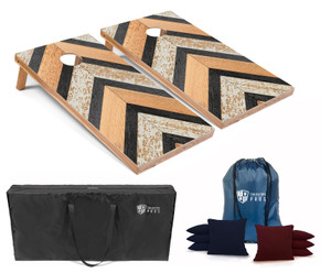 4'x2' Weathered Chevron Cornhole Boards 4'x2' Weathered Chevron Cornhole Boards