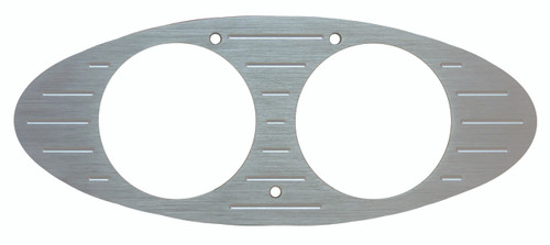 1932 Ford Billet Dash Insert Ball Milled W/ 2 Gauge Holes; Machined Finish W/ Clear Anodized - All American Billet MT60ANB