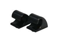 Billet Sun Visor Hooks (Pair); Black Anodized - All American Billet VH01-B