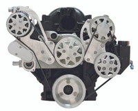 Billet Serpentine System LS7 W/ Tuff Stuff Water Pump; Machine Finish - All American Billet FDS-LS7-301